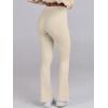 imageANRABESS Women 2 Piece Sweatsuits Lounge Set Oversized Fleece Crewneck Sweatshirts Flare Pants 2025 Fall Outfits ClothesBeige