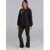 imageANRABESS Women 2 Piece Sweatsuits Lounge Set Oversized Fleece Crewneck Sweatshirts Flare Pants 2025 Fall Outfits ClothesBlack