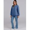 imageANRABESS Women 2 Piece Sweatsuits Lounge Set Oversized Fleece Crewneck Sweatshirts Flare Pants 2025 Fall Outfits ClothesDeep Blue
