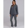 imageANRABESS Women 2 Piece Sweatsuits Lounge Set Oversized Fleece Crewneck Sweatshirts Flare Pants 2025 Fall Outfits ClothesDeep Grey