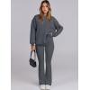 imageANRABESS Women 2 Piece Sweatsuits Lounge Set Oversized Fleece Crewneck Sweatshirts Flare Pants 2025 Fall Outfits ClothesDeep Grey