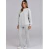 imageANRABESS Women 2 Piece Sweatsuits Lounge Set Oversized Fleece Crewneck Sweatshirts Flare Pants 2025 Fall Outfits ClothesGrey