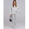 imageANRABESS Women 2 Piece Sweatsuits Lounge Set Oversized Fleece Crewneck Sweatshirts Flare Pants 2025 Fall Outfits ClothesGrey