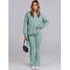 imageANRABESS Women 2 Piece Sweatsuits Lounge Set Oversized Fleece Crewneck Sweatshirts Flare Pants 2025 Fall Outfits ClothesLightgreen