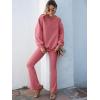 imageANRABESS Women 2 Piece Sweatsuits Lounge Set Oversized Fleece Crewneck Sweatshirts Flare Pants 2025 Fall Outfits ClothesPeach