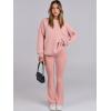 imageANRABESS Women 2 Piece Sweatsuits Lounge Set Oversized Fleece Crewneck Sweatshirts Flare Pants 2025 Fall Outfits ClothesPink