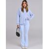 imageANRABESS Women 2 Piece Sweatsuits Lounge Set Oversized Fleece Crewneck Sweatshirts Flare Pants 2025 Fall Outfits ClothesSky