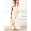 imageANRABESS Womens 2 Piece Outfits Linen Pants Jumpsuit Matching Lounge Set Casual Summer Beach Vacation Trendy Clothes Beige XXLarge
