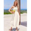 imageANRABESS Womens 2 Pieces Outfits One Shoulder Smocked Crop Top ampamp High Waist Long Skirt Dress Set with PocketsBeige