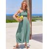 imageANRABESS Womens 2 Pieces Outfits One Shoulder Smocked Crop Top ampamp High Waist Long Skirt Dress Set with PocketsCyan