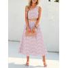 imageANRABESS Womens 2 Pieces Outfits One Shoulder Smocked Crop Top ampamp High Waist Long Skirt Dress Set with PocketsFloral Camo