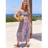 imageANRABESS Womens 2 Pieces Outfits One Shoulder Smocked Crop Top ampamp High Waist Long Skirt Dress Set with PocketsFloral Purple