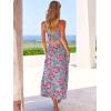imageANRABESS Womens 2 Pieces Outfits One Shoulder Smocked Crop Top ampamp High Waist Long Skirt Dress Set with PocketsFloral Purple