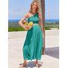 imageANRABESS Womens 2 Pieces Outfits One Shoulder Smocked Crop Top ampamp High Waist Long Skirt Dress Set with PocketsLake