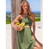imageANRABESS Womens 2 Pieces Outfits One Shoulder Smocked Crop Top ampamp High Waist Long Skirt Dress Set with PocketsOlive