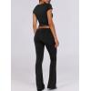 imageANRABESS Lounge Sets for Women 2 Piece Foldover Yoga Flare Leggings Pants Crop Tops Casual Y2K Outfits Matching Tracksuit SetBlack