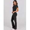 imageANRABESS Lounge Sets for Women 2 Piece Foldover Yoga Flare Leggings Pants Crop Tops Casual Y2K Outfits Matching Tracksuit SetBlack