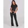 imageANRABESS Lounge Sets for Women 2 Piece Foldover Yoga Flare Leggings Pants Crop Tops Casual Y2K Outfits Matching Tracksuit SetBlack