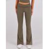 imageANRABESS Lounge Sets for Women 2 Piece Foldover Yoga Flare Leggings Pants Crop Tops Casual Y2K Outfits Matching Tracksuit SetCoffee Grey