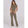 imageANRABESS Lounge Sets for Women 2 Piece Foldover Yoga Flare Leggings Pants Crop Tops Casual Y2K Outfits Matching Tracksuit SetCoffee Grey