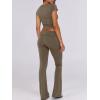imageANRABESS Lounge Sets for Women 2 Piece Foldover Yoga Flare Leggings Pants Crop Tops Casual Y2K Outfits Matching Tracksuit SetCoffee Grey