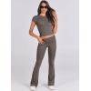 imageANRABESS Lounge Sets for Women 2 Piece Foldover Yoga Flare Leggings Pants Crop Tops Casual Y2K Outfits Matching Tracksuit SetDeep Gray