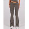 imageANRABESS Lounge Sets for Women 2 Piece Foldover Yoga Flare Leggings Pants Crop Tops Casual Y2K Outfits Matching Tracksuit SetDeep Gray
