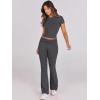 imageANRABESS Lounge Sets for Women 2 Piece Foldover Yoga Flare Leggings Pants Crop Tops Casual Y2K Outfits Matching Tracksuit SetGray