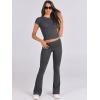 imageANRABESS Lounge Sets for Women 2 Piece Foldover Yoga Flare Leggings Pants Crop Tops Casual Y2K Outfits Matching Tracksuit SetGray