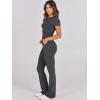 imageANRABESS Lounge Sets for Women 2 Piece Foldover Yoga Flare Leggings Pants Crop Tops Casual Y2K Outfits Matching Tracksuit SetGray
