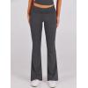 imageANRABESS Lounge Sets for Women 2 Piece Foldover Yoga Flare Leggings Pants Crop Tops Casual Y2K Outfits Matching Tracksuit SetGray