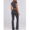imageANRABESS Lounge Sets for Women 2 Piece Foldover Yoga Flare Leggings Pants Crop Tops Casual Y2K Outfits Matching Tracksuit SetGray
