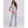 imageANRABESS Lounge Sets for Women 2 Piece Foldover Yoga Flare Leggings Pants Crop Tops Casual Y2K Outfits Matching Tracksuit SetGrey
