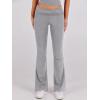 imageANRABESS Lounge Sets for Women 2 Piece Foldover Yoga Flare Leggings Pants Crop Tops Casual Y2K Outfits Matching Tracksuit SetGrey