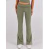 imageANRABESS Lounge Sets for Women 2 Piece Foldover Yoga Flare Leggings Pants Crop Tops Casual Y2K Outfits Matching Tracksuit SetOlive