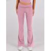 imageANRABESS Lounge Sets for Women 2 Piece Foldover Yoga Flare Leggings Pants Crop Tops Casual Y2K Outfits Matching Tracksuit SetPink