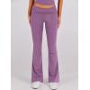 imageANRABESS Lounge Sets for Women 2 Piece Foldover Yoga Flare Leggings Pants Crop Tops Casual Y2K Outfits Matching Tracksuit SetPurple
