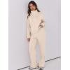 imageANRABESS Lounge Sets for Women 2 Piece Outfits Sweatsuit Fall Zip Up Sweatshirts Wide Leg Pants Matching Sweat Set TracksuitAlmond