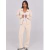 imageANRABESS Lounge Sets for Women 2 Piece Outfits Sweatsuit Fall Zip Up Sweatshirts Wide Leg Pants Matching Sweat Set TracksuitAlmond