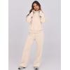 imageANRABESS Lounge Sets for Women 2 Piece Outfits Sweatsuit Fall Zip Up Sweatshirts Wide Leg Pants Matching Sweat Set TracksuitAlmond