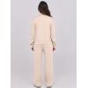 imageANRABESS Lounge Sets for Women 2 Piece Outfits Sweatsuit Fall Zip Up Sweatshirts Wide Leg Pants Matching Sweat Set TracksuitAlmond