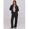 imageANRABESS Lounge Sets for Women 2 Piece Outfits Sweatsuit Fall Zip Up Sweatshirts Wide Leg Pants Matching Sweat Set TracksuitBlack
