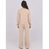imageANRABESS Lounge Sets for Women 2 Piece Outfits Sweatsuit Fall Zip Up Sweatshirts Wide Leg Pants Matching Sweat Set TracksuitKhaki