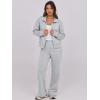 imageANRABESS Lounge Sets for Women 2 Piece Outfits Sweatsuit Fall Zip Up Sweatshirts Wide Leg Pants Matching Sweat Set TracksuitLight Grey