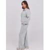 imageANRABESS Lounge Sets for Women 2 Piece Outfits Sweatsuit Fall Zip Up Sweatshirts Wide Leg Pants Matching Sweat Set TracksuitLight Grey