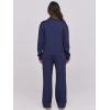 imageANRABESS Lounge Sets for Women 2 Piece Outfits Sweatsuit Fall Zip Up Sweatshirts Wide Leg Pants Matching Sweat Set TracksuitNavy Blue