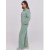 imageANRABESS Lounge Sets for Women 2 Piece Outfits Sweatsuit Fall Zip Up Sweatshirts Wide Leg Pants Matching Sweat Set TracksuitPea Green