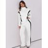 imageANRABESS Lounge Sets for Women 2 Piece Outfits Sweatsuit Fall Zip Up Sweatshirts Wide Leg Pants Matching Sweat Set TracksuitWhite Black Stripe