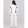 imageANRABESS Lounge Sets for Women 2 Piece Outfits Sweatsuit Fall Zip Up Sweatshirts Wide Leg Pants Matching Sweat Set TracksuitWhite Black Stripe