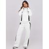 imageANRABESS Lounge Sets for Women 2 Piece Outfits Sweatsuit Fall Zip Up Sweatshirts Wide Leg Pants Matching Sweat Set TracksuitWhite Black Stripe